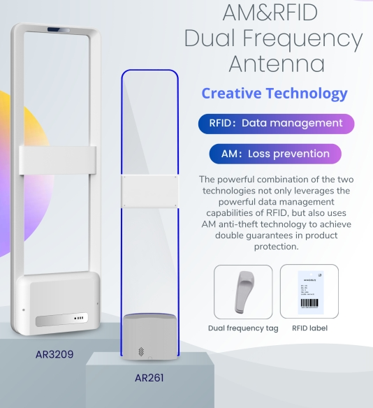 AM+RFID vrata z dvofrekvenčnim kanalom, priporočljivo za trgovine s čevlji in oblačili!